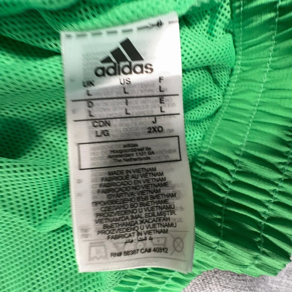 Adidas Miami Hurricanes Jacket Men L Green Miami Nights Strategy Half-Zip SS NEW